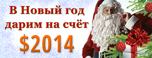 В Новый год дарим 14 на счет! В Новый год дарим 14 на счет!