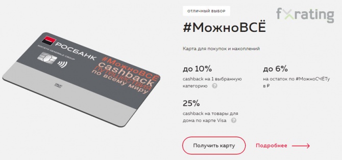 Продукты и услуги от Росбанка