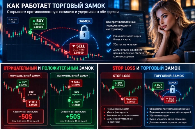 Торговые замки на Forex: как работает локирование и чем оно отличается от Stop Loss Торговые замки на Forex: как работает локирование и чем оно отличается от Stop Loss
