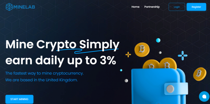 Minelab — проект облачного майнинга BTC с доходностью до 3% в день Minelab — проект облачного майнинга BTC с доходностью до 3% в день