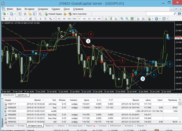 Пример торговли ToWave 15-16.01.2015(+89 пунктов - USD/JPY) Пример торговли ToWave 15-16.01.2015(+89 пунктов - USD/JPY)