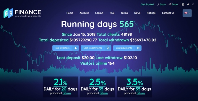 BS Finance - новый проект на блогах UNETOIN, с доходностью 2.1% в день и лимитом на вход до 100$ BS Finance - новый проект на блогах UNETOIN, с доходностью 2.1% в день и лимитом на вход до 100$