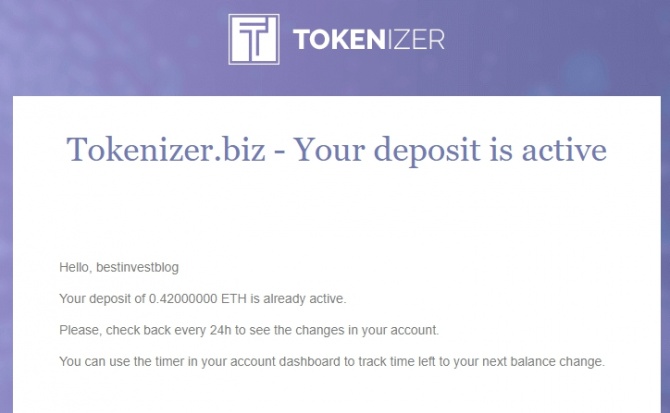 Tokenizer - новый криптовалютный проект на портале с доходностью 50% в месяц Tokenizer - новый криптовалютный проект на портале с доходностью 50% в месяц